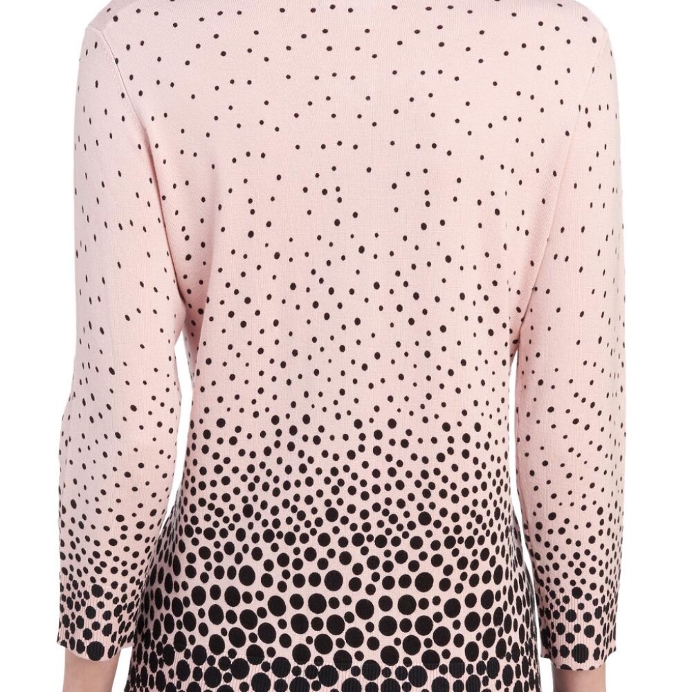 Graduated Dot Crew Neck Cardigan - Picture 3 of 4